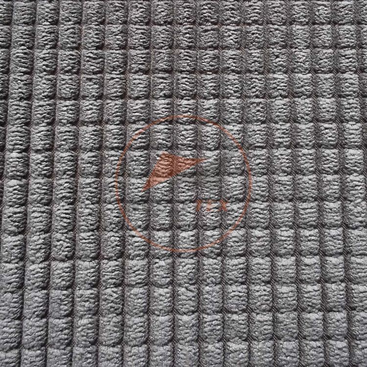 4.5 wales check corduroy fabric for upholstery